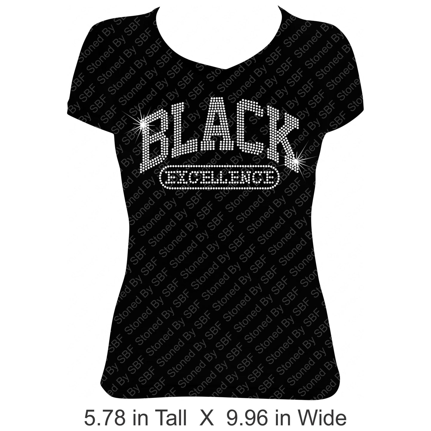 Black Excellence Rhinestone Bling Shirt