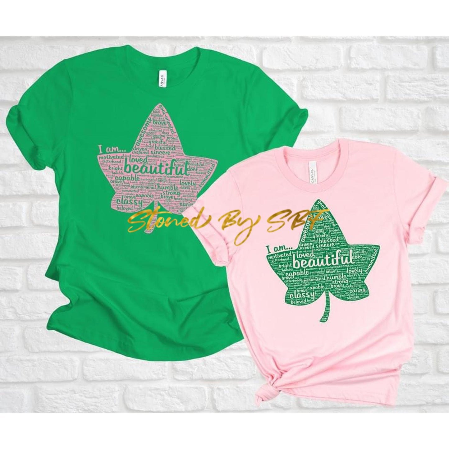 I Am Affirmation Word Art - Foliage