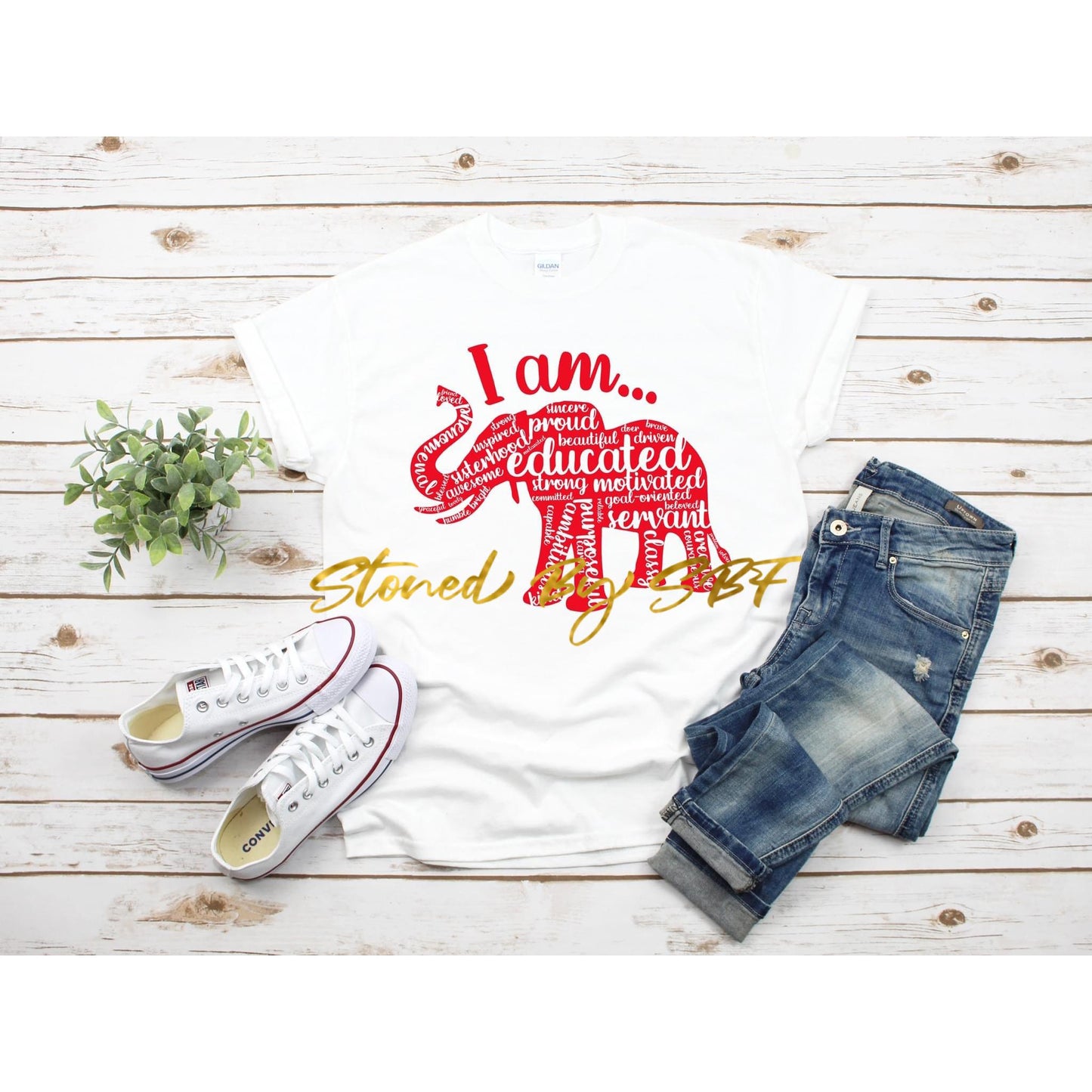 I Am Affirmation Word Art - Mammoth