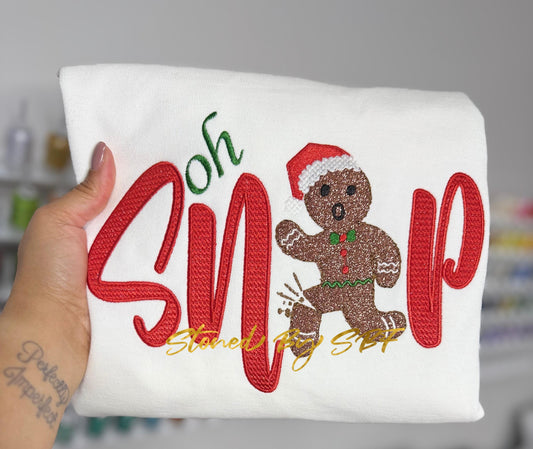 Oh Snap — Embroidery + Glitter Vinyl