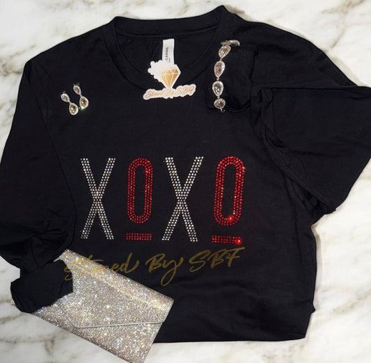 XOXO Hugs & Kisses Rhinestone Shirt