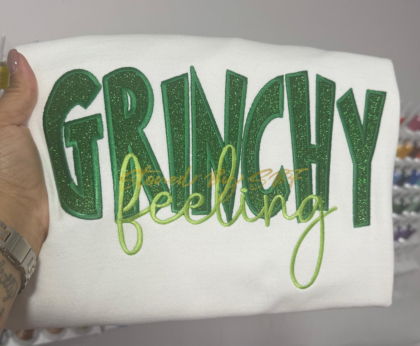 Feeling Festive — Embroidery + Glitter Vinyl