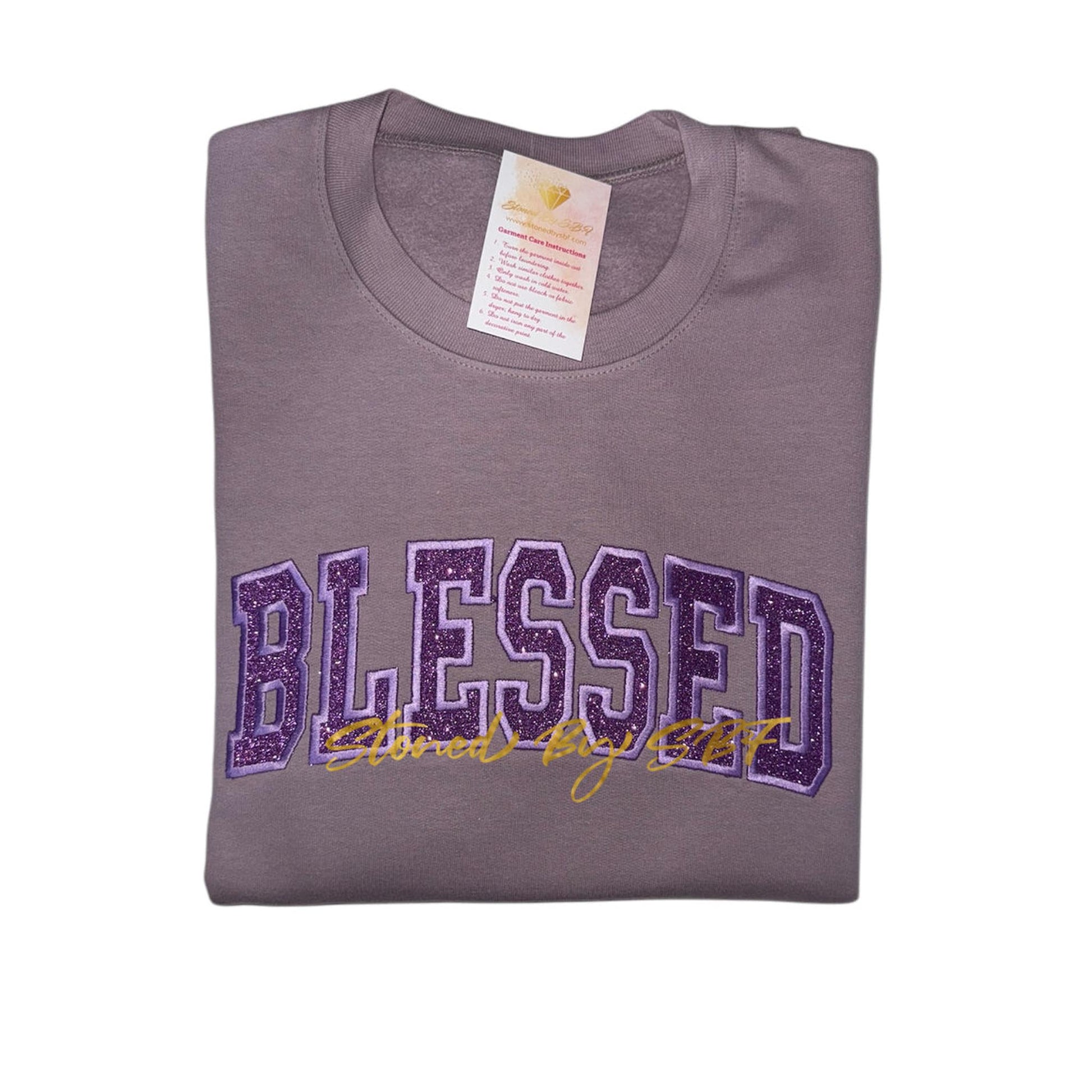Blessed - Embroidery and Glitter Vinyl