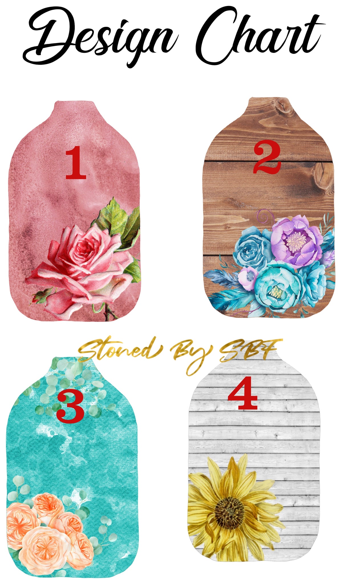 Floral with Monogram (choose cover design and monogram design - Hand Sanitizer Holder