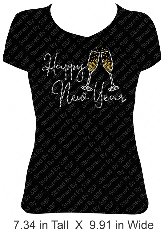 Happy New Year - Champagne Flutes