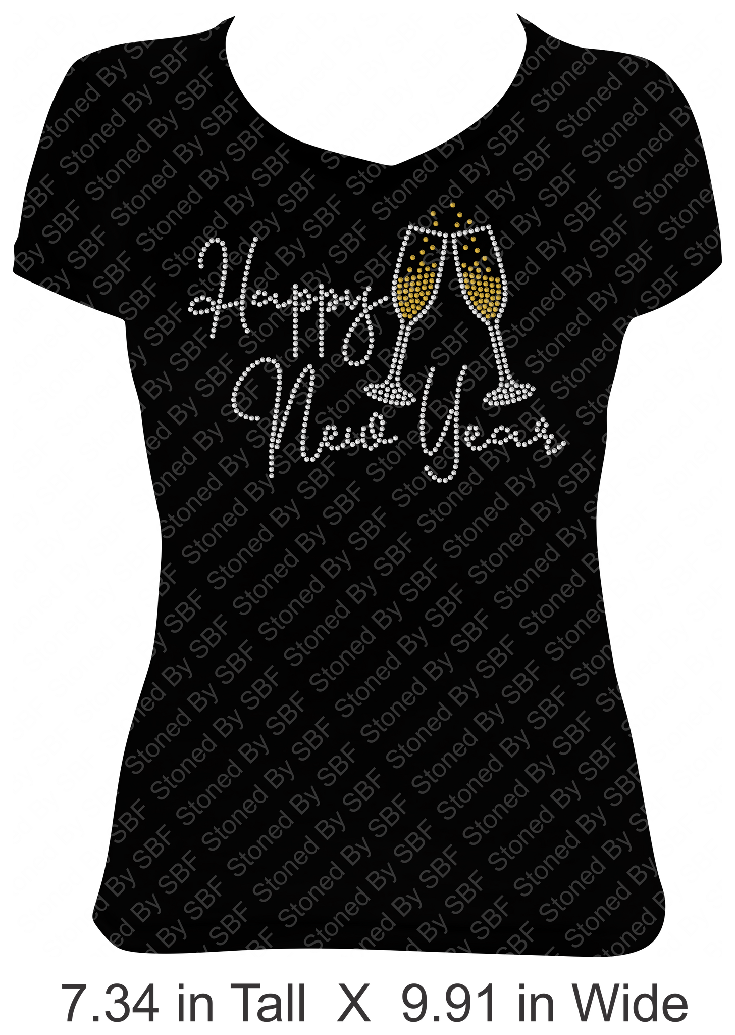 Happy New Year - Champagne Flutes