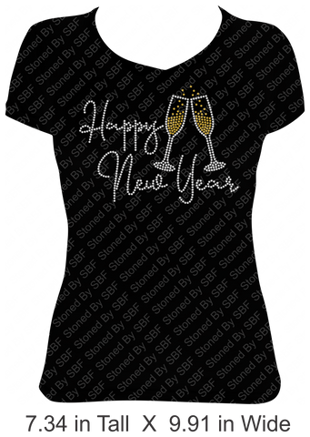 Happy New Year - Champagne Flutes