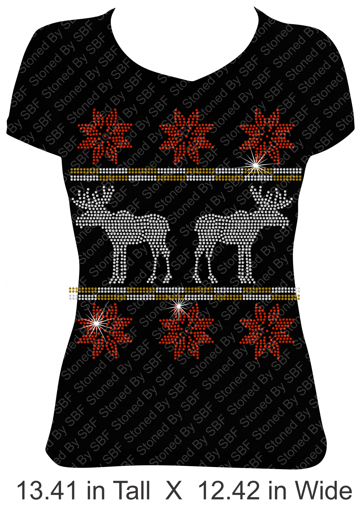 Ugly Sweater #3 - Moose & Poinsettia