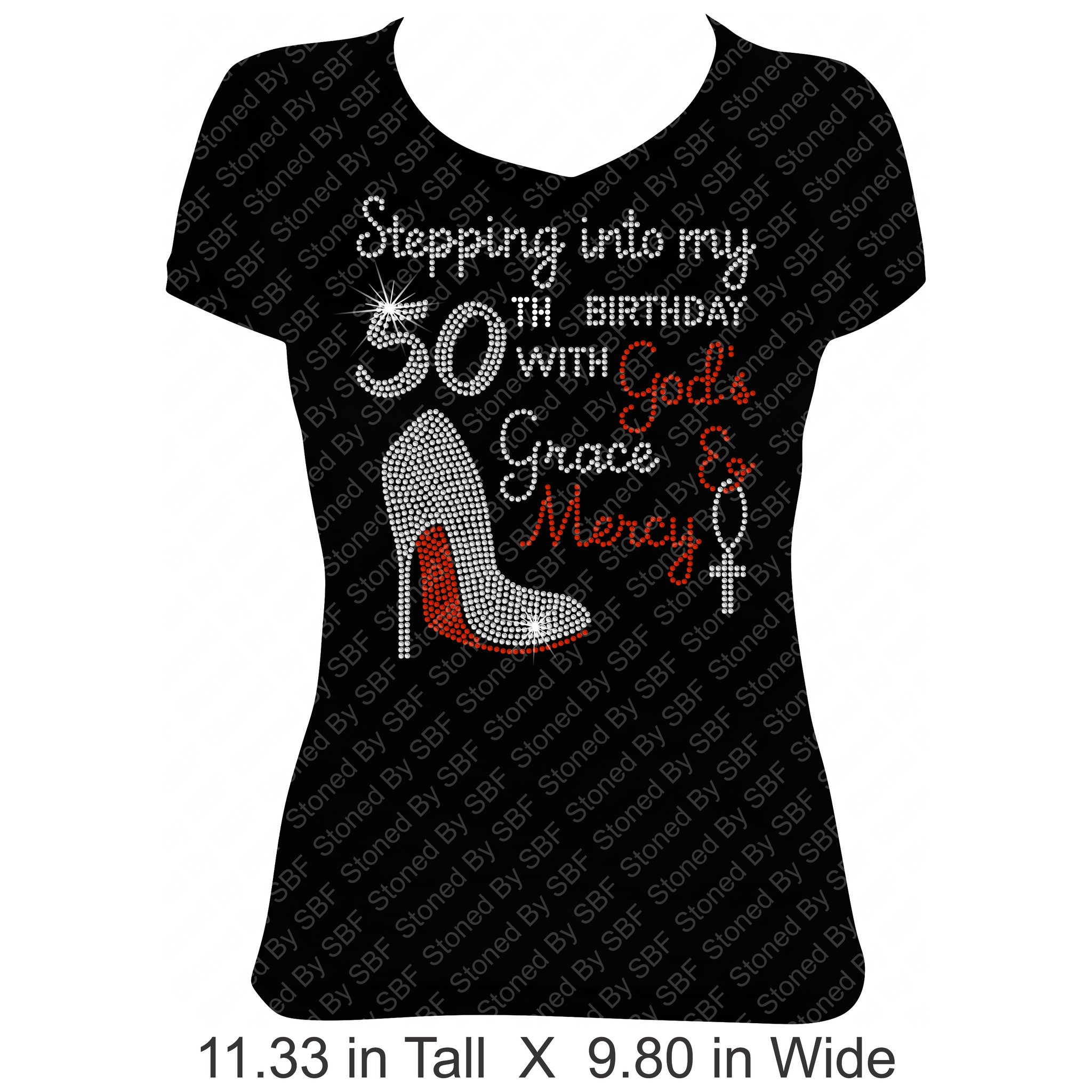 Stepping Into My (Choose Age) Birthday With God's Grace & Mercy - Single Shoe