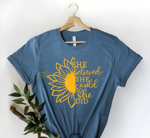 She Believed She Could (Gold Ink)